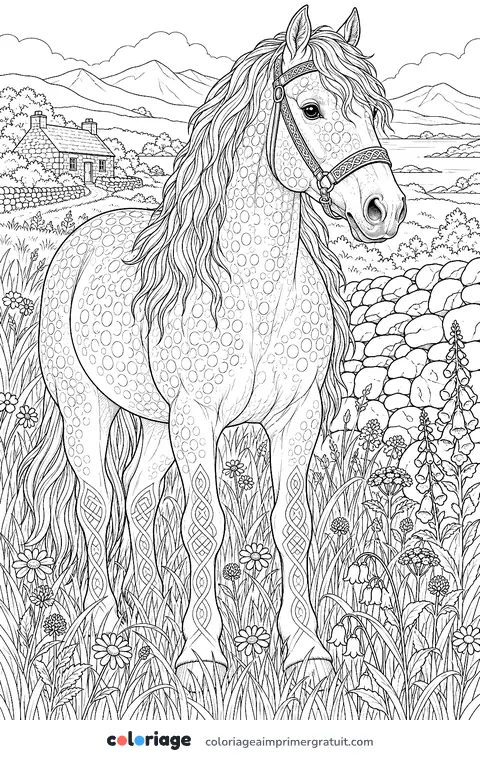 Coloriage connemara réaliste
