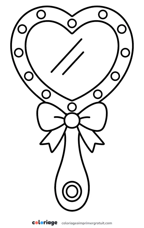 Coloriage miroir de princesse
