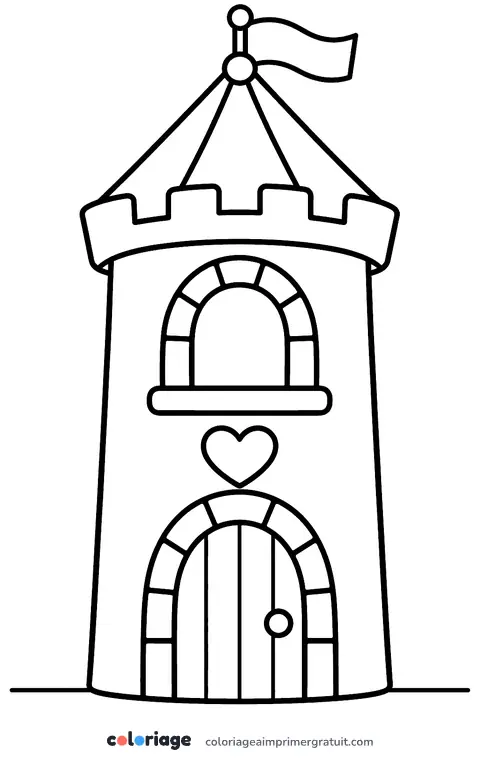 Coloriage tour de princesse