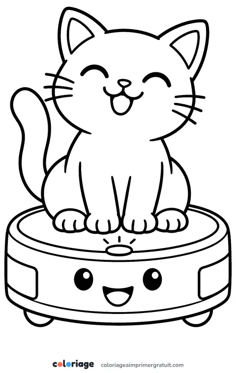 Coloriage robot aspirateur