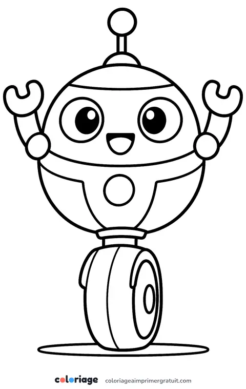 Coloriage robot boule