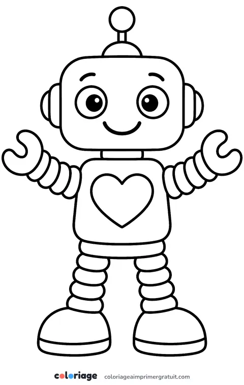 Coloriage robot câlin