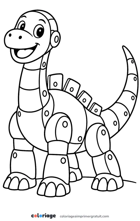 Coloriage dinosaure robot