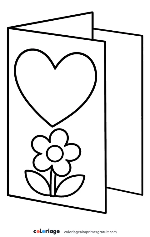 Coloriage carte à offrir