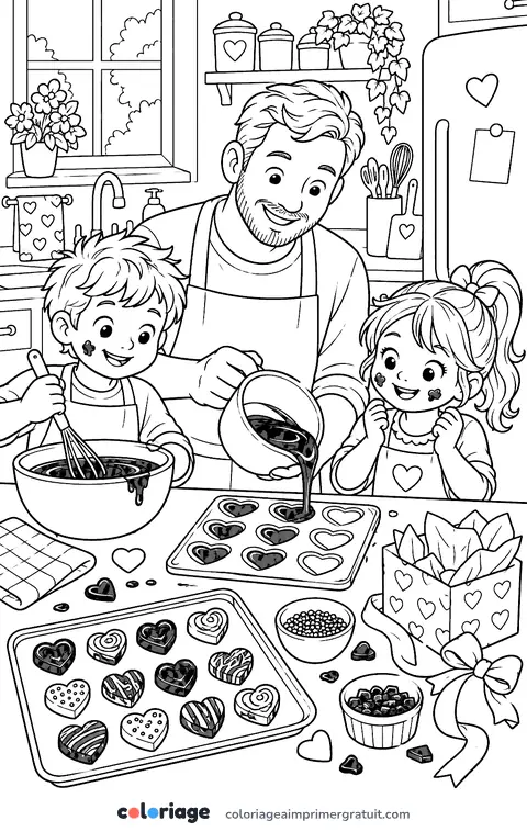 Coloriage chocolats faits maison