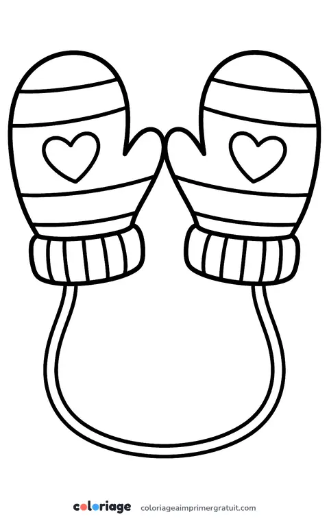 Coloriage moufles amoureuses