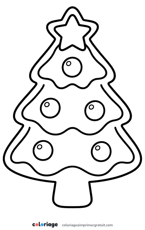 Coloriage biscuit sapin