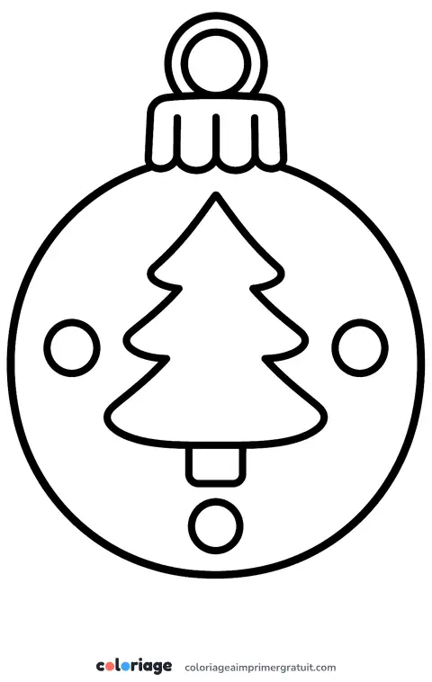 Coloriage boule au sapin