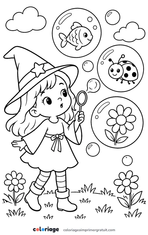 Coloriage bulles magiques