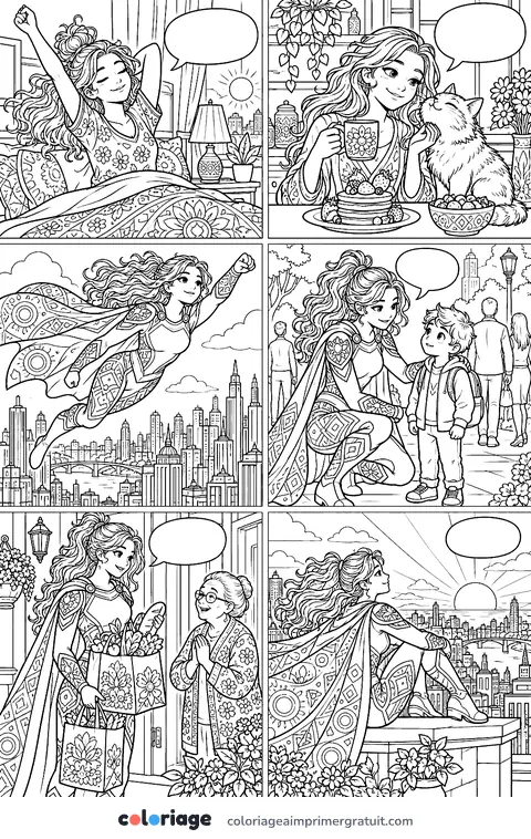 Coloriage planche de BD
