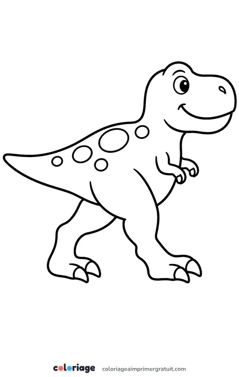 Coloriage t-rex de profil