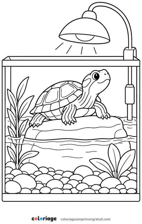 Coloriage tortue de Floride