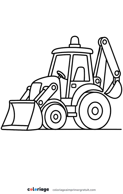 Coloriage tractopelle