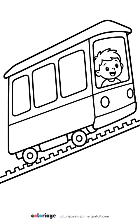 Coloriage train à crémaillère