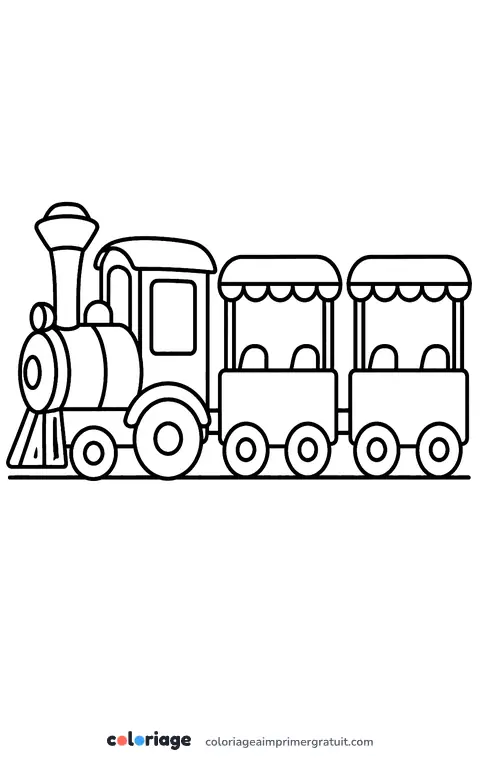 Coloriage petit train touristique
