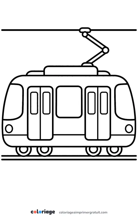 Coloriage tramway