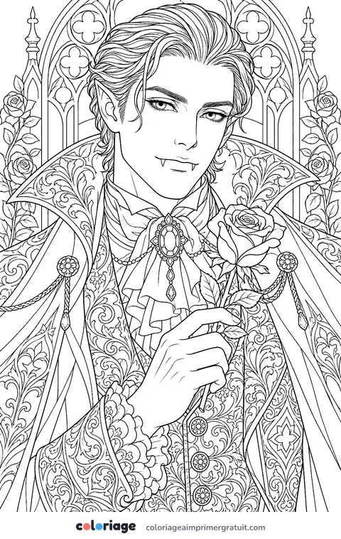 Coloriage gentleman vampire