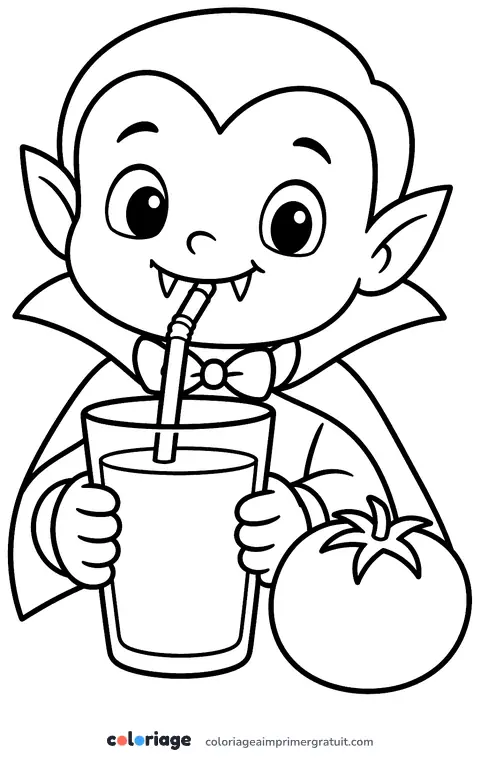 Coloriage jus de tomate