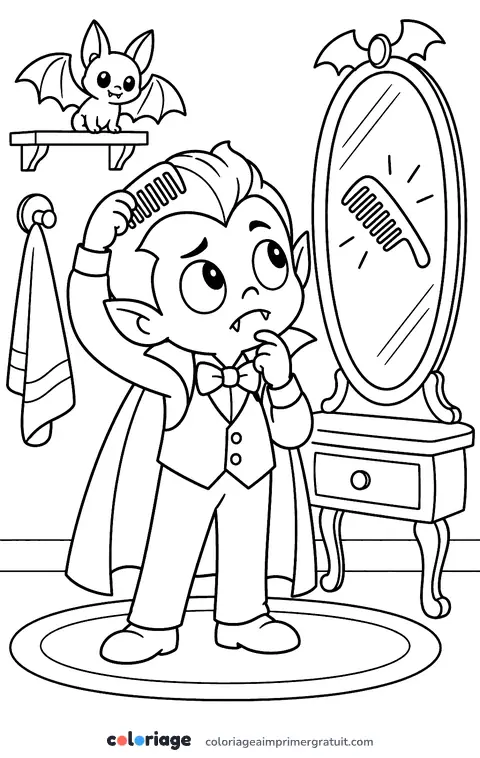 Coloriage le miroir du vampire