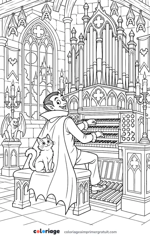 Coloriage concert d’orgue