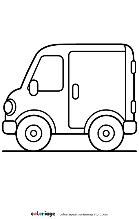 Coloriage petite camionnette