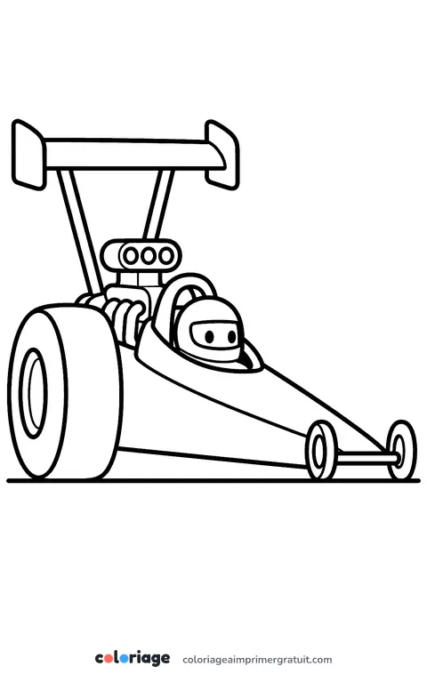 Coloriage dragster