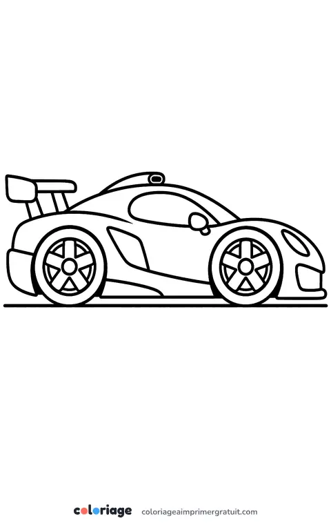 Coloriage voiture de sport GT