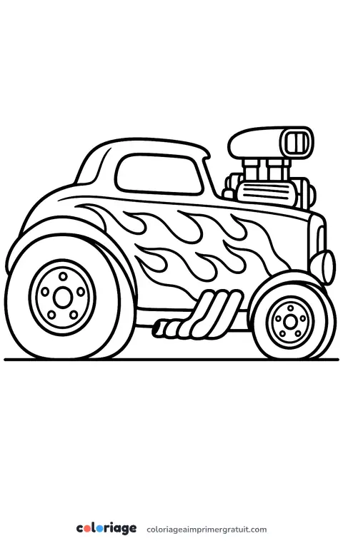 Coloriage hot rod