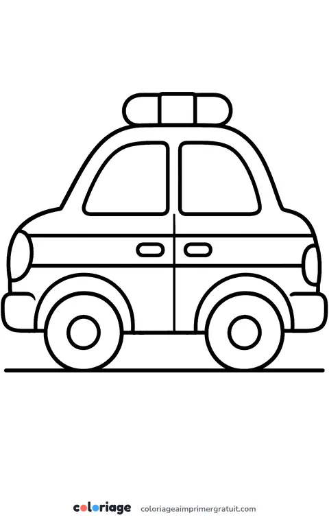 Coloriage voiture de police