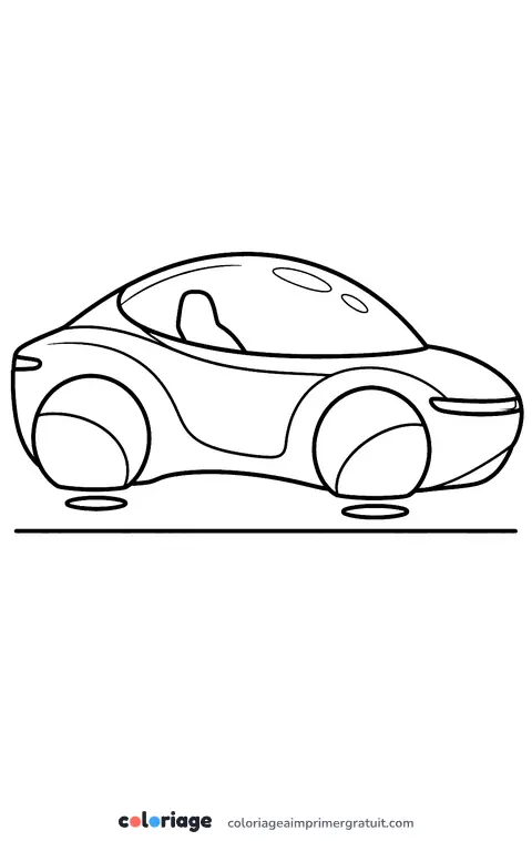Coloriage voiture du futur