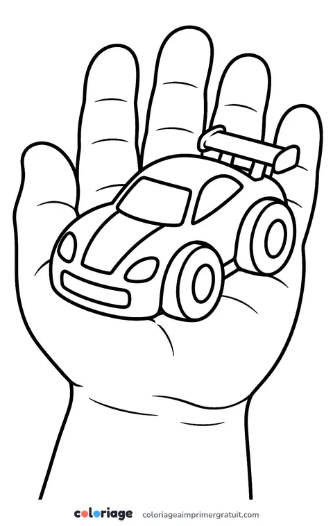 Coloriage petite voiture miniature