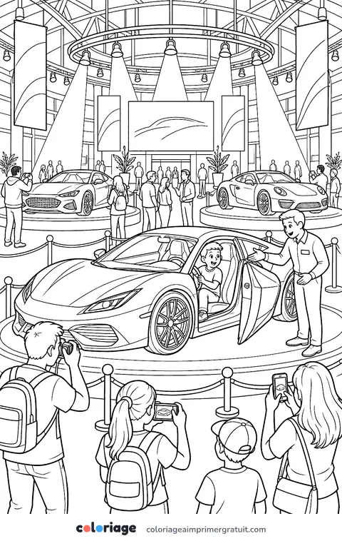 Coloriage salon de l’automobile